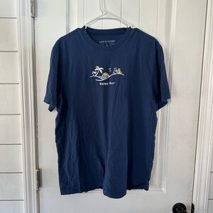 Life Is Good women’s Dark Blue Graphic Tee